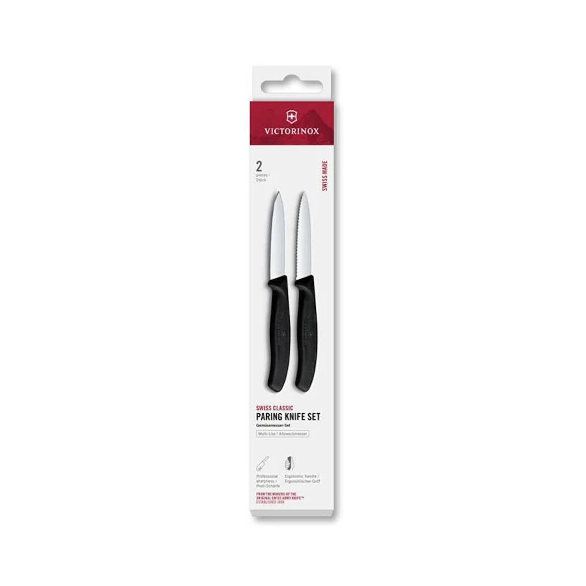 Victorinox 6.7693.2 Swiss Classic 2li Soyma Bıçağı Set, Siyah