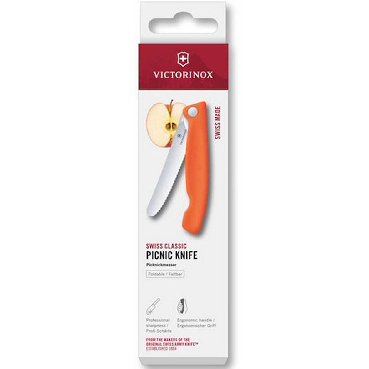 Victorinox 6.7839.FC1 Swiss Classic 11cm Katlanır Piknik Bıçağı, Turuncu