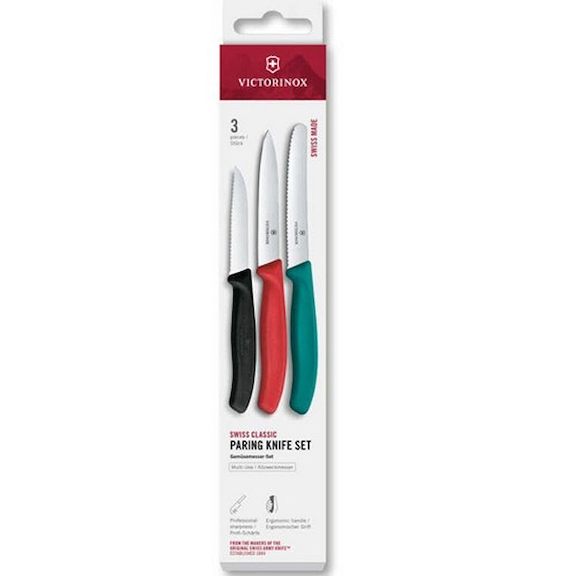 Victorinox 6.7116.34C1 Swiss Classic 3lü Bıçak Set, Renkli