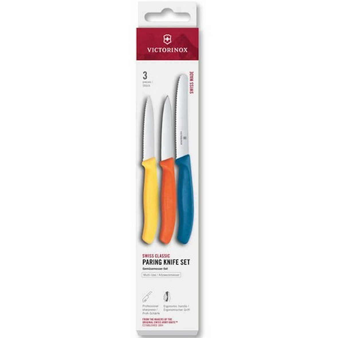 Victorinox 6.7116.32C1 Swiss Classic 3lü Bıçak Seti, Renkli