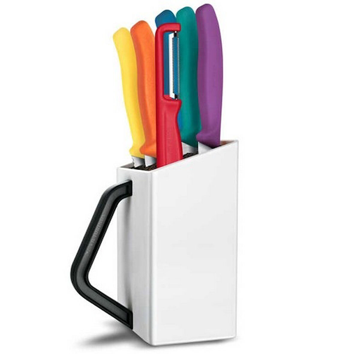 Victorinox 6.7126.6C1 Swiss Classic 7li Soyma Bıçağı Blok Set, Renkli