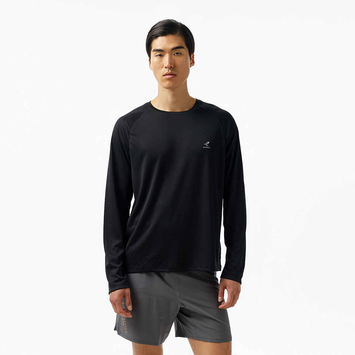 Energetics Martin Ls Erkek Siyah Koşu T-Shirt