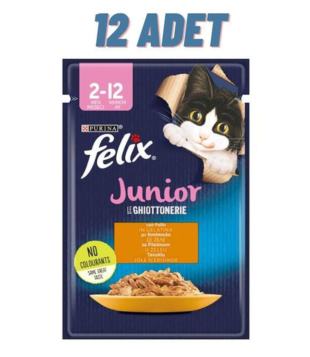 Felix Tavuklu Junior Yavru Kedi Konservesi Pouch 12x85 Gr