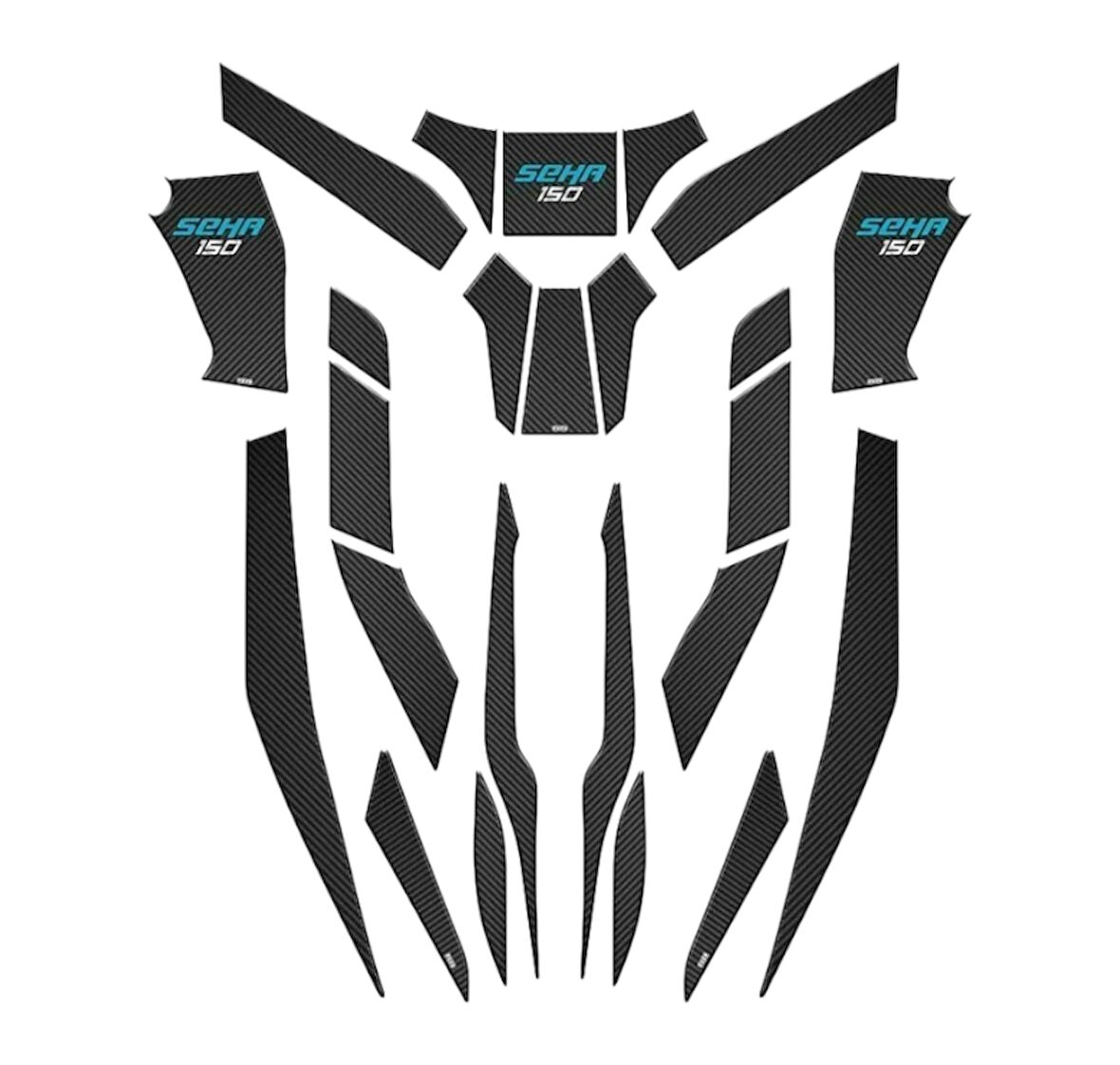 Gogo Tank Pad Set 003 Siyah Karbon Kanuni Seha 150 2022-2024