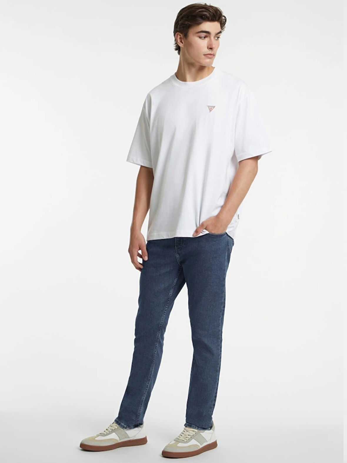 Guess Jeans Erkek Mavi Skinny Fit Jean M4YA0FD5DM2-VARM