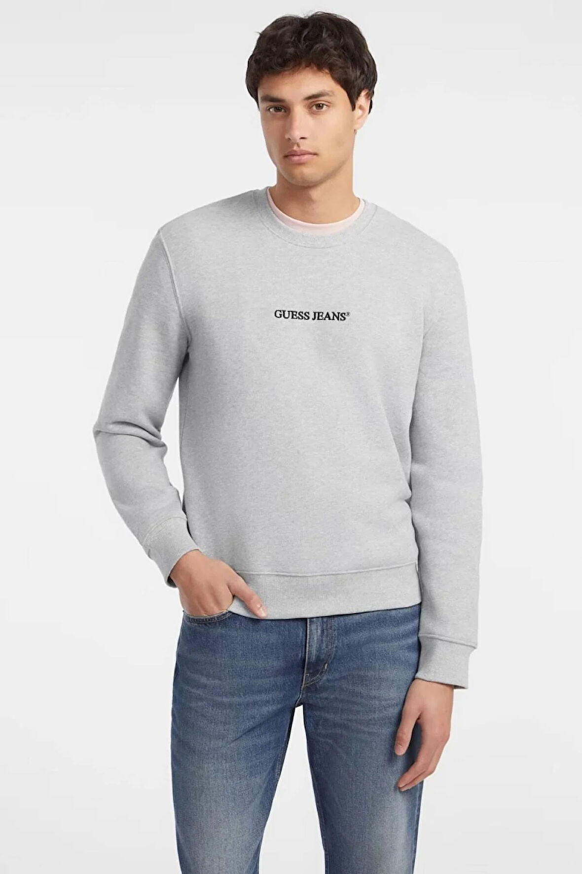 Guess Erkek Sweatshirt-M4YQ19K9V31Mavi