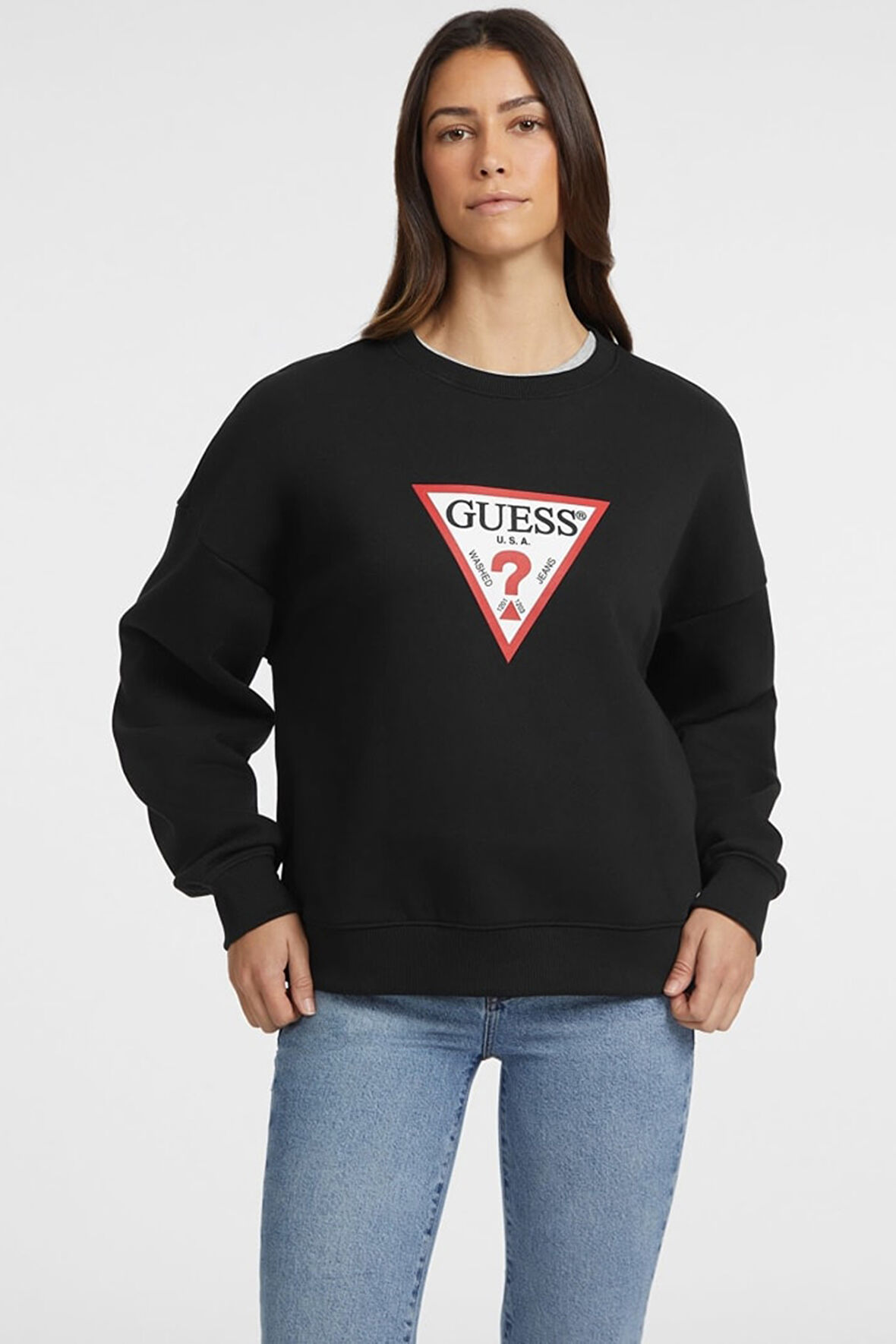 Kadın GJ CN OS ICONIC Sweatshirt - Siyah | L