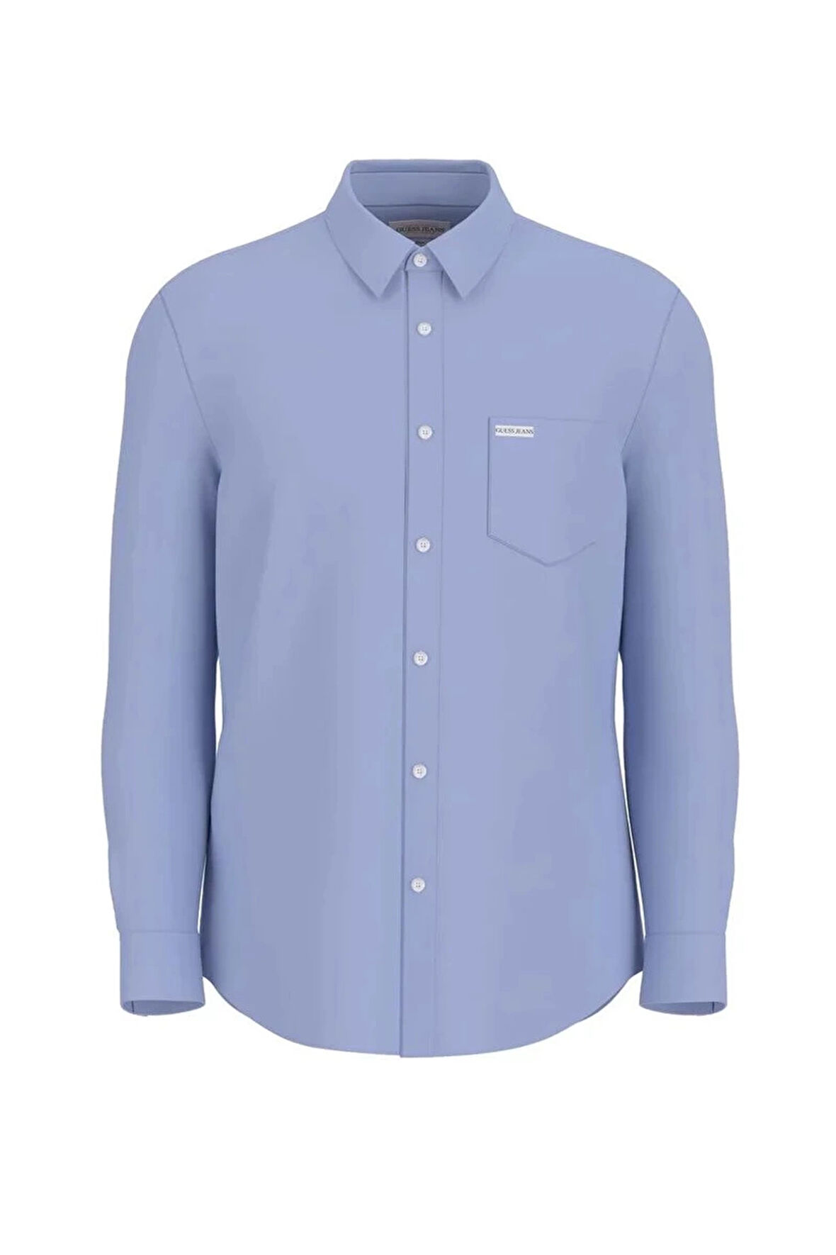 Guess  GJ LS SLIM POCKET SH Erkek Lacivert Gömlek M4YH35WGCF1-G76S