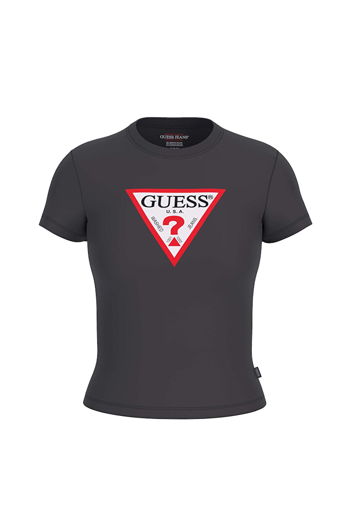 Kadın GJ CN Slim Üçgen Logo T-Shirt - Siyah | L