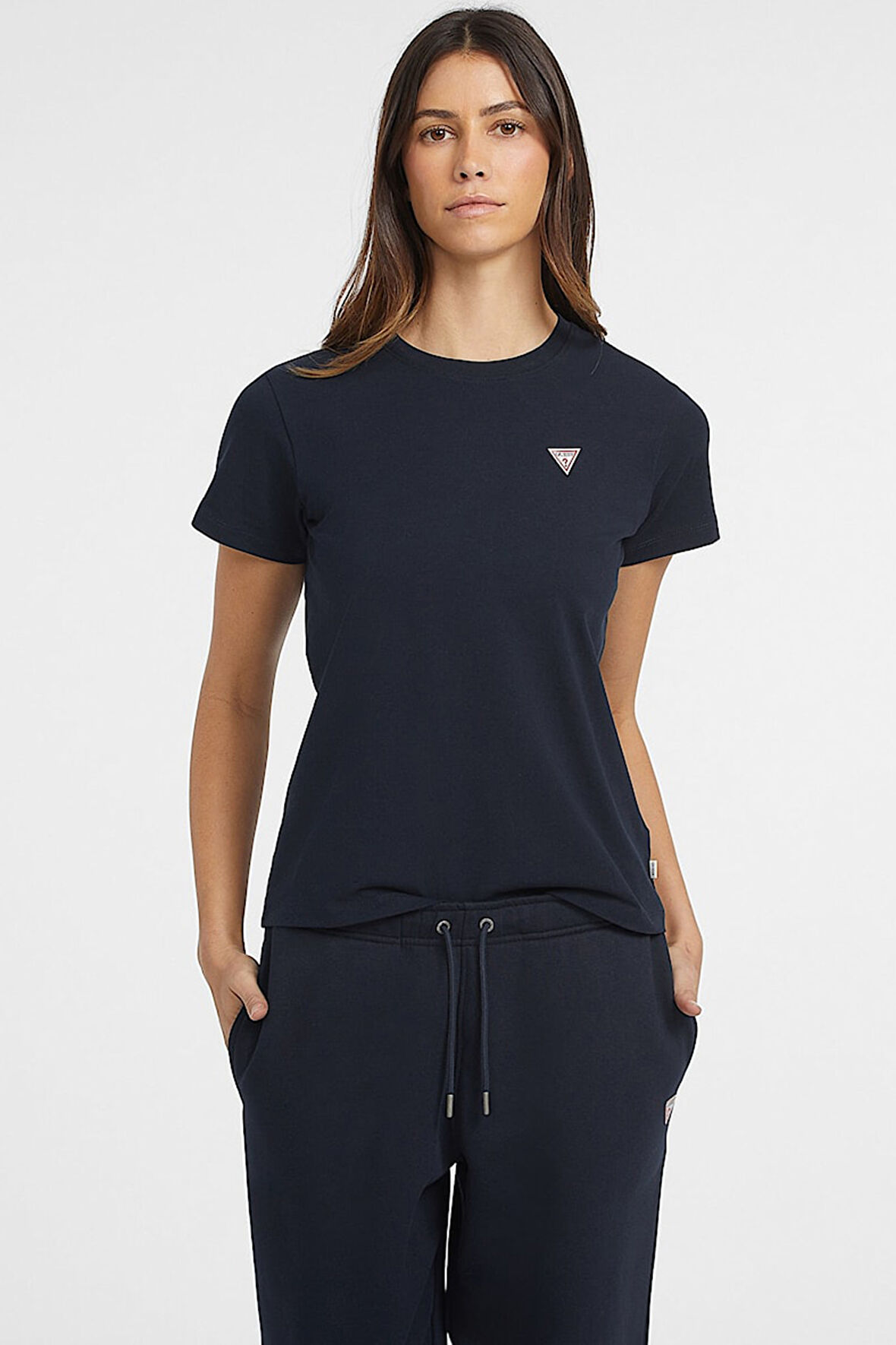 Kadın GJ SS CN Mini Üçgen Logolu T-Shirt - Lacivert | S