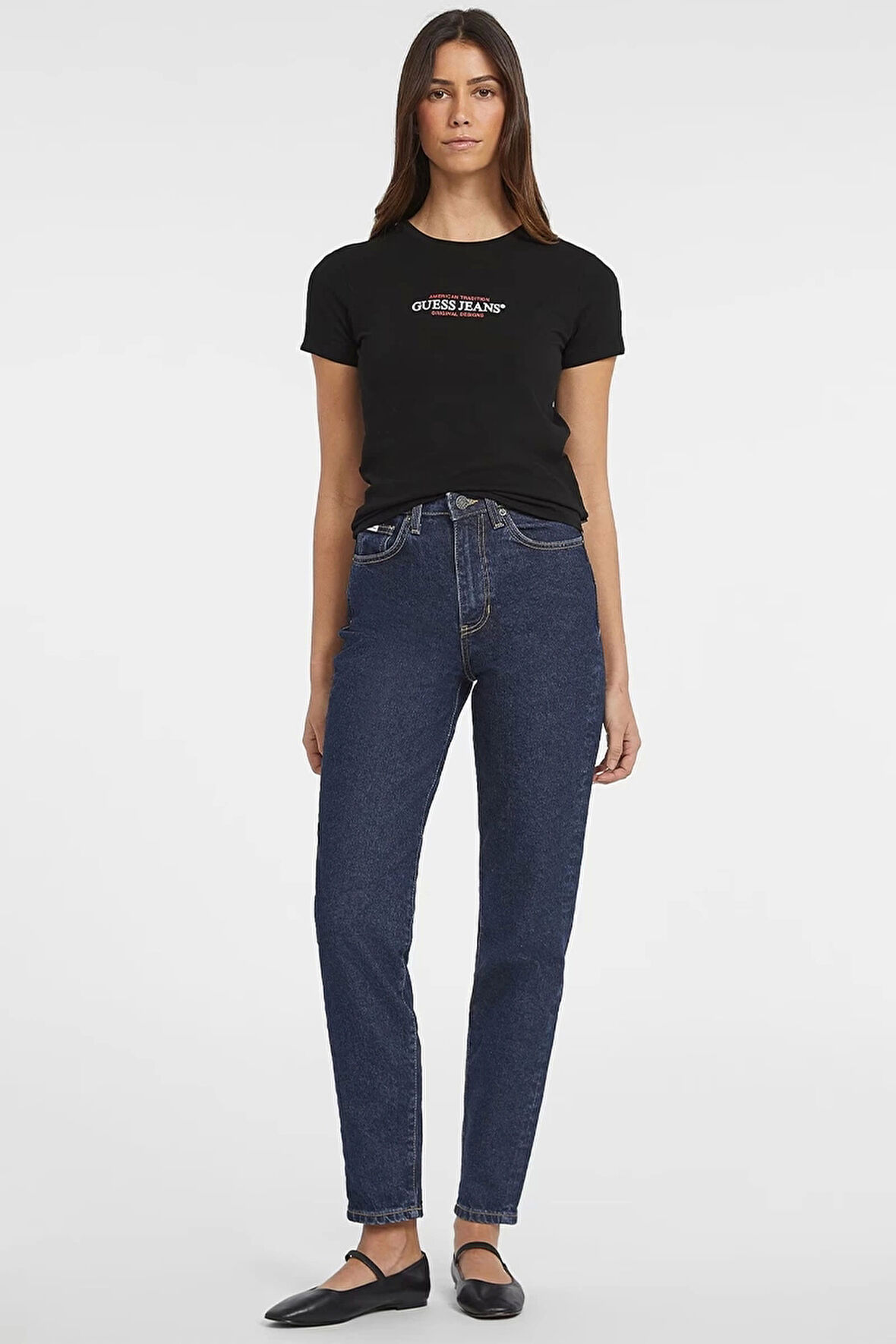 Guess Kadın Jeans  Slim Siyah T-Shirt