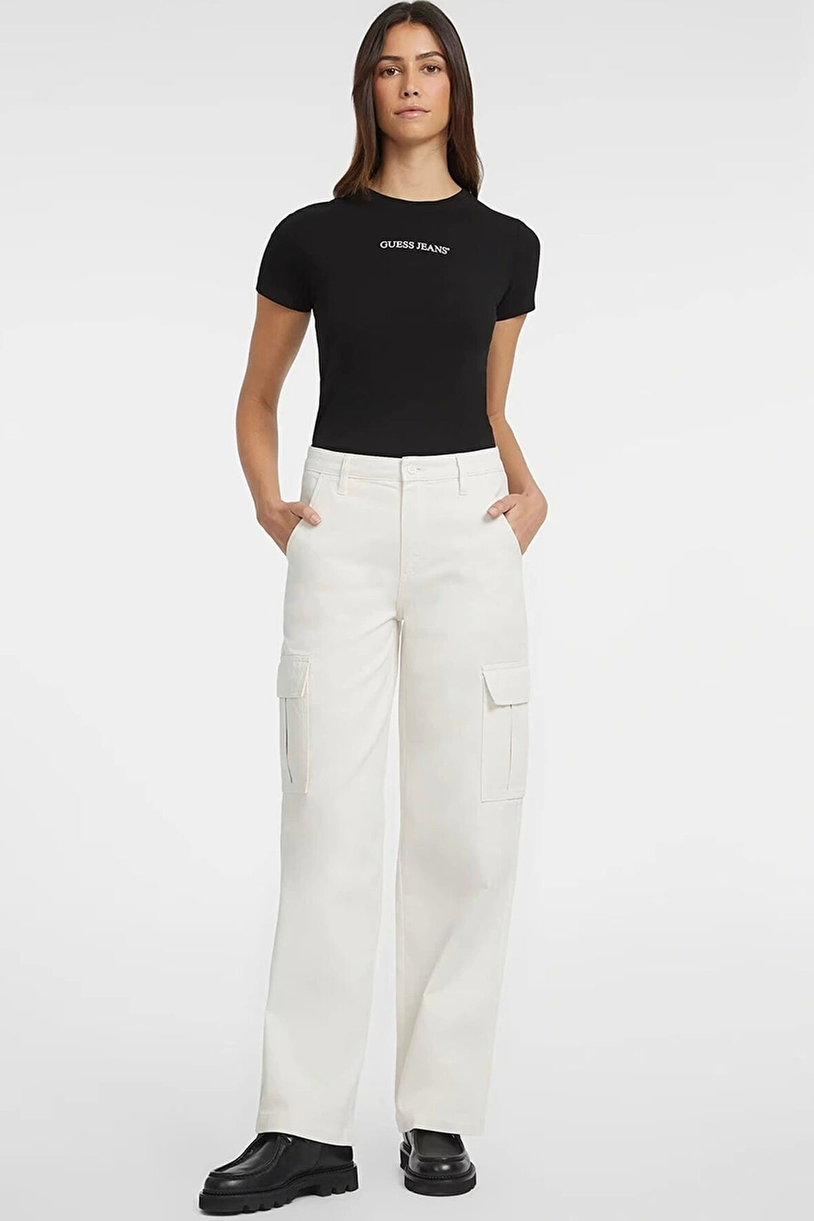 Guess Jeans GJ CARGO CHINO Kadın Bej Pantolon W4YB61WGCV1-G053