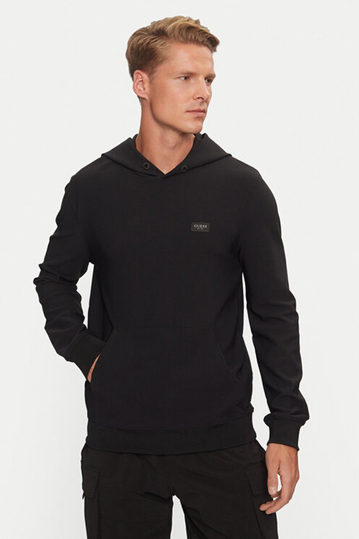 Erkek TECH Stretch Kapüşonlu Sweatshirt - Siyah  | M