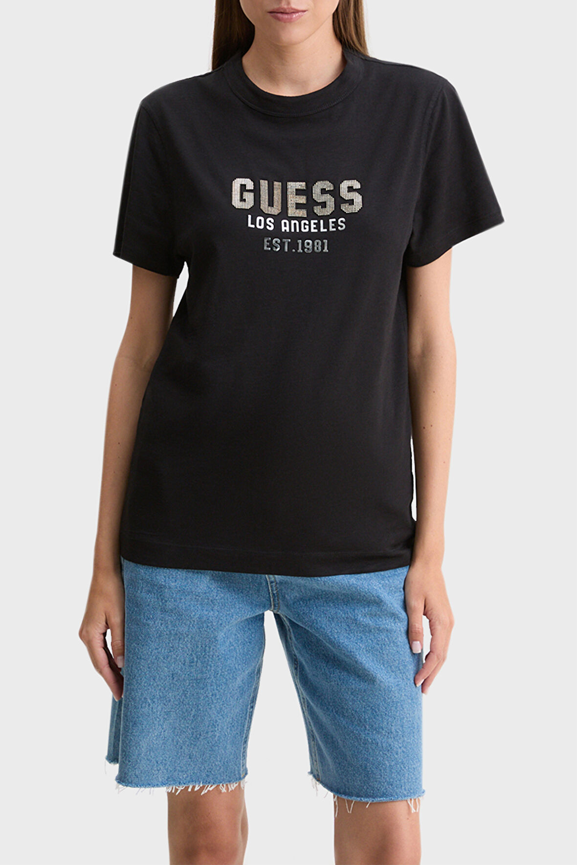 Guess Bayan T Shirt W4YI35 KC8T0 JBLK