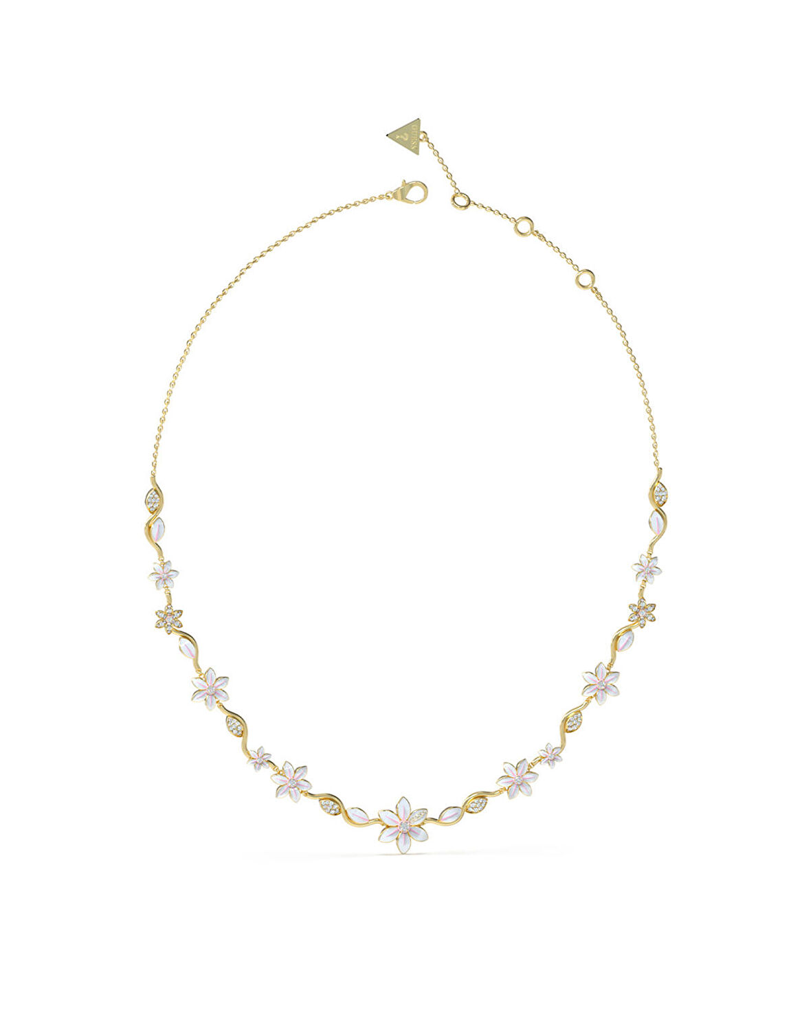 Guess Kadın Beyaz Lotus Çiçeği Gold Çelik Kolye – JGUJUBN04139JWYGWHTU