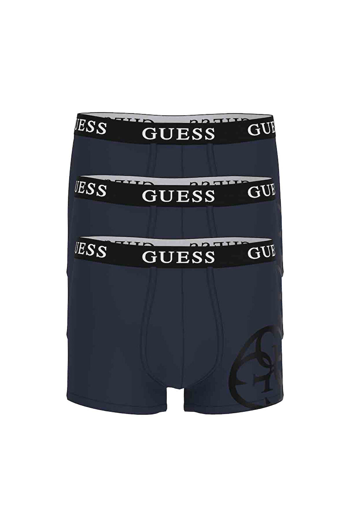 Erkek Placed Logo 3'lü Boxer - Lacivert | L