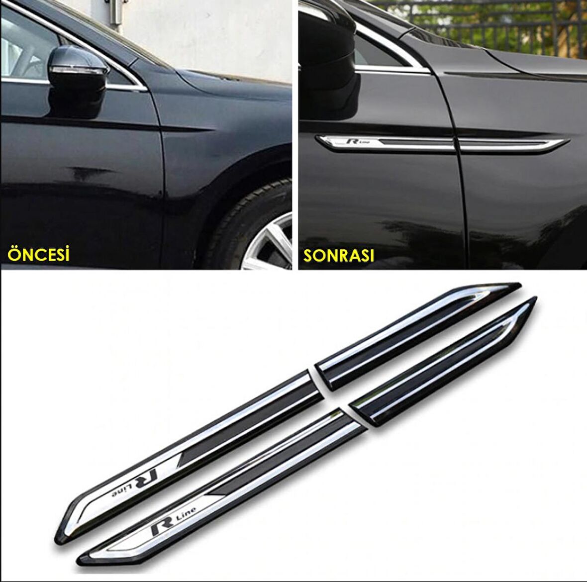 S-Dizayn VW Passat B8.5 ABS Krom Çamurluk Çıtası 4 Prç. R Line 2019 ve Üzeri S-Dizayn