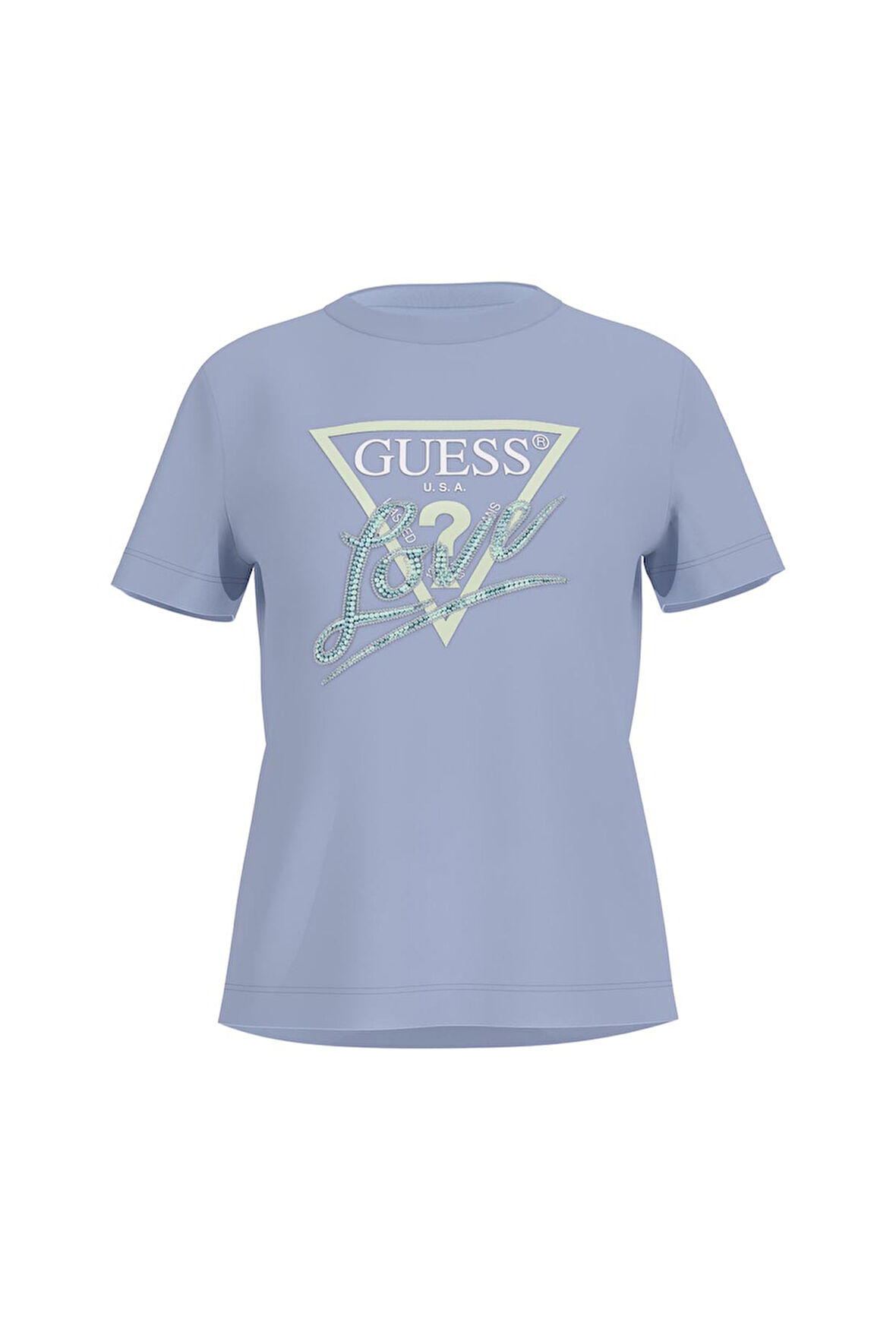 Kadın CN SS Love Triangle T-Shirt - Mavi | S
