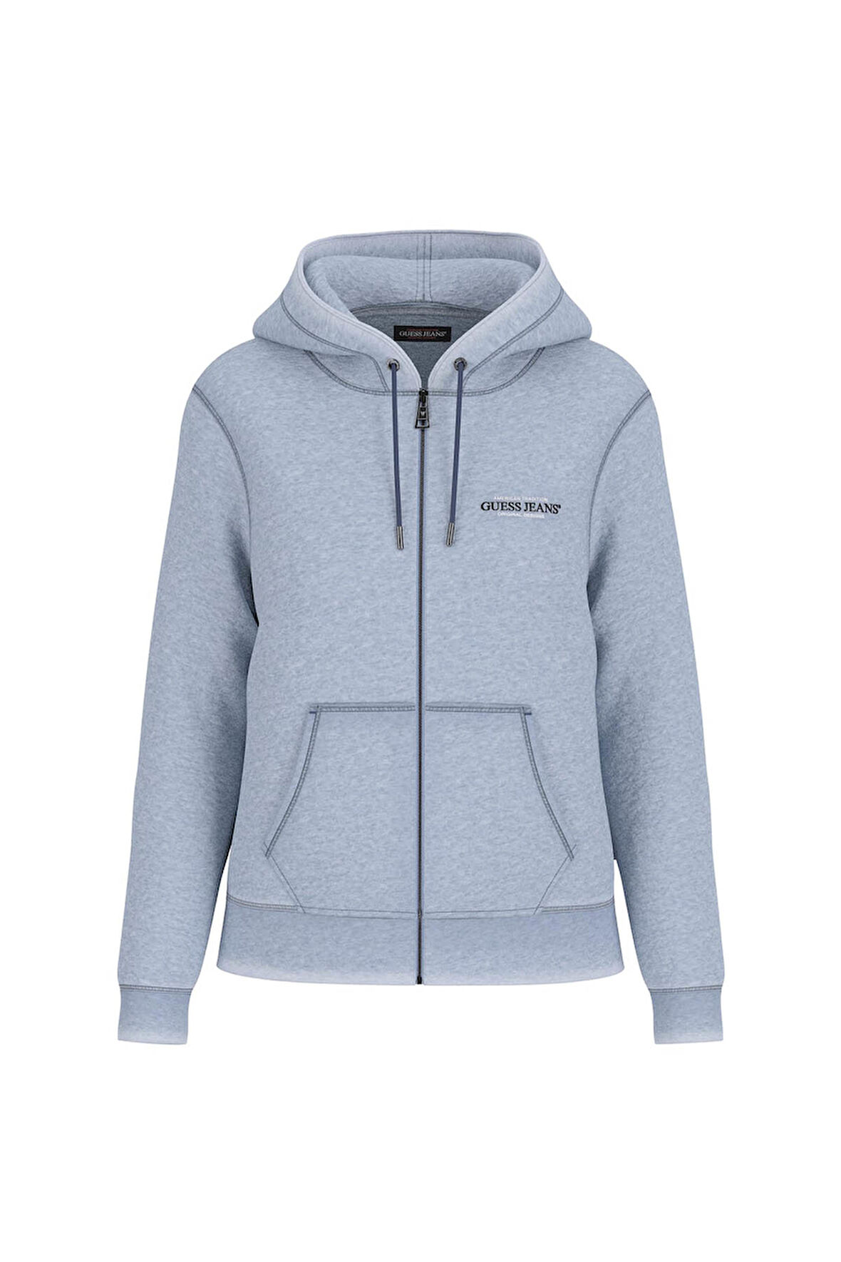 Kadın GJ Zip Hood Regular Mini Sweatshirt - Açık Mavi | S