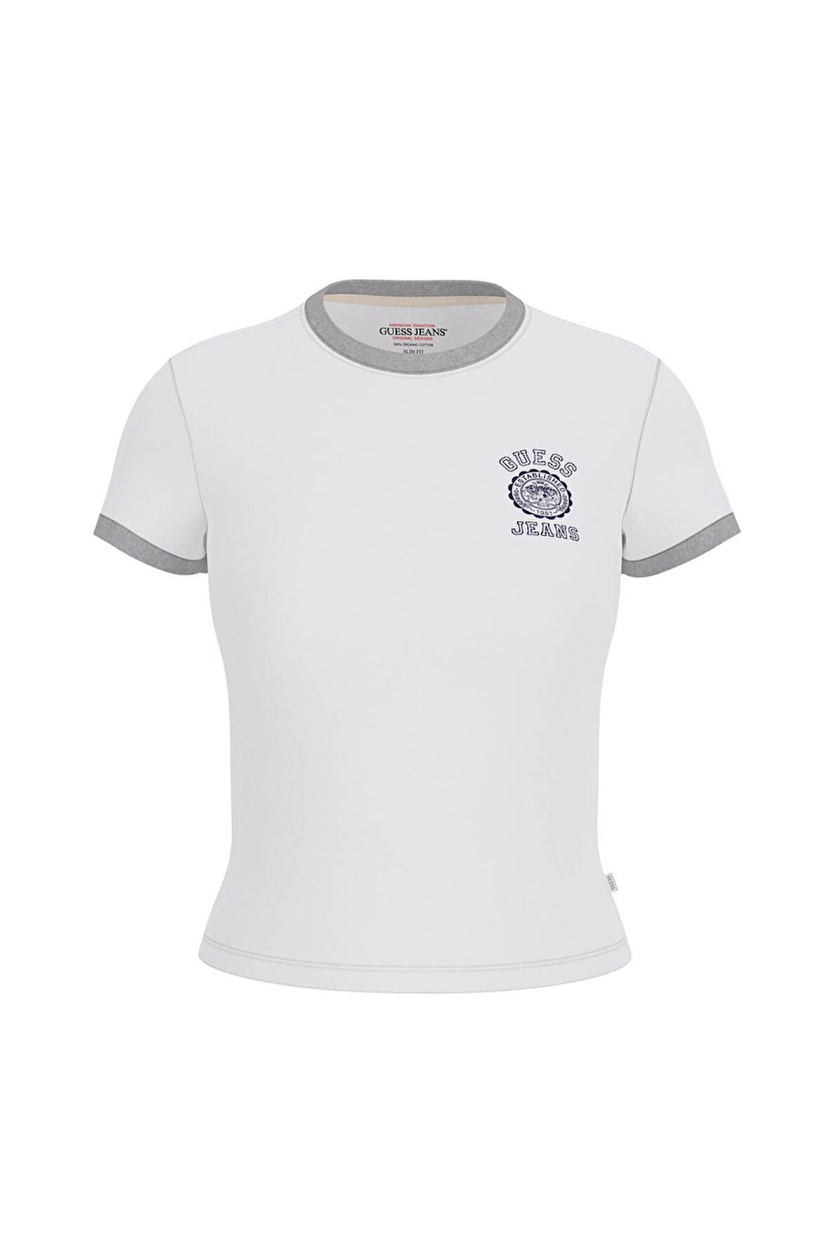 Kadın  GJ SS Slim Stamp Hea T-Shirt - Beyaz | S