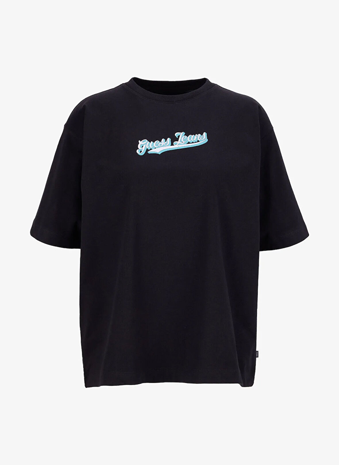 Guess Jeans Siyah Kadın T-Shirt GJ SS CN OS CURVED L - ORGANIC COTT