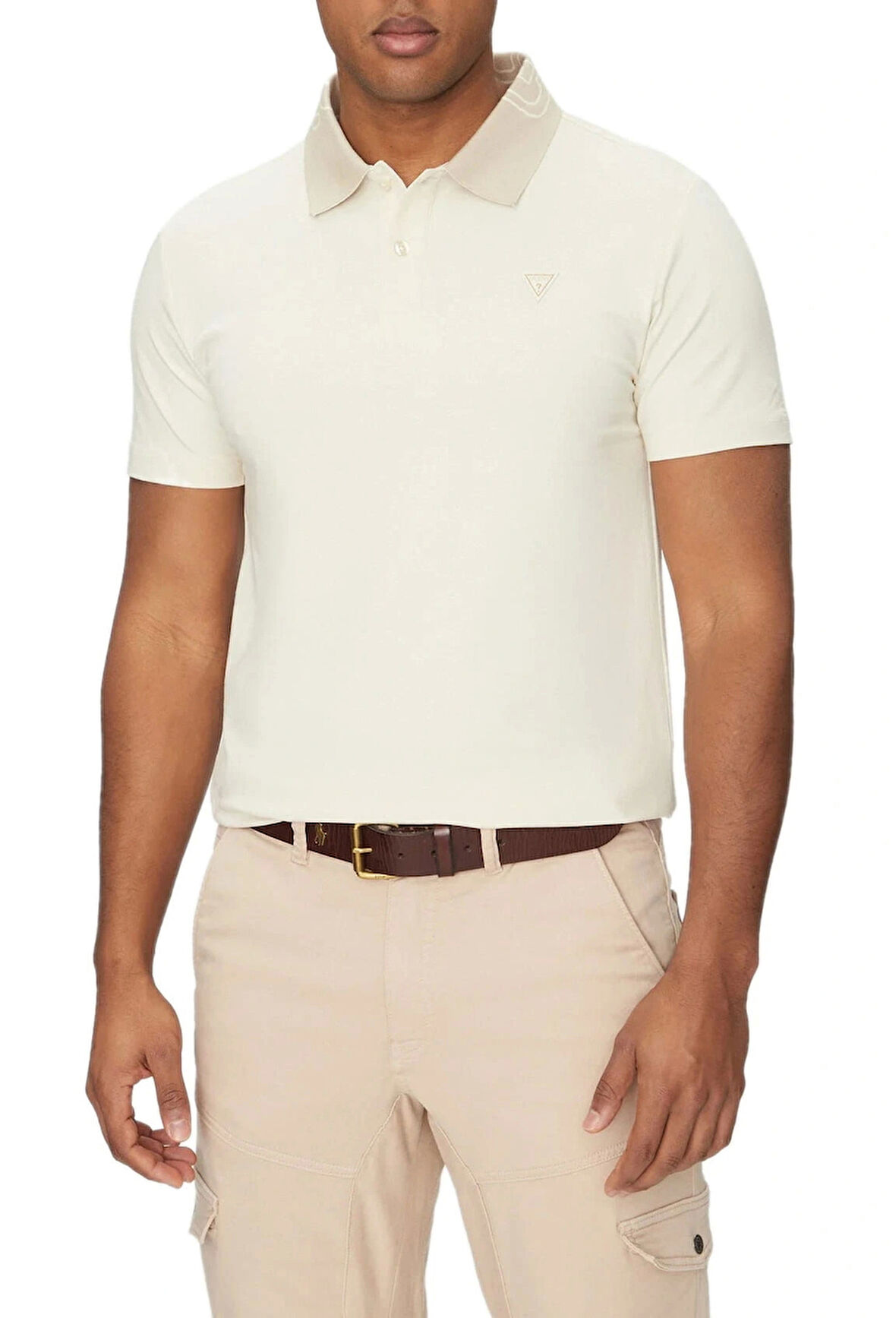 Guess Erkek Gri Nolan Polo Yaka Tişört