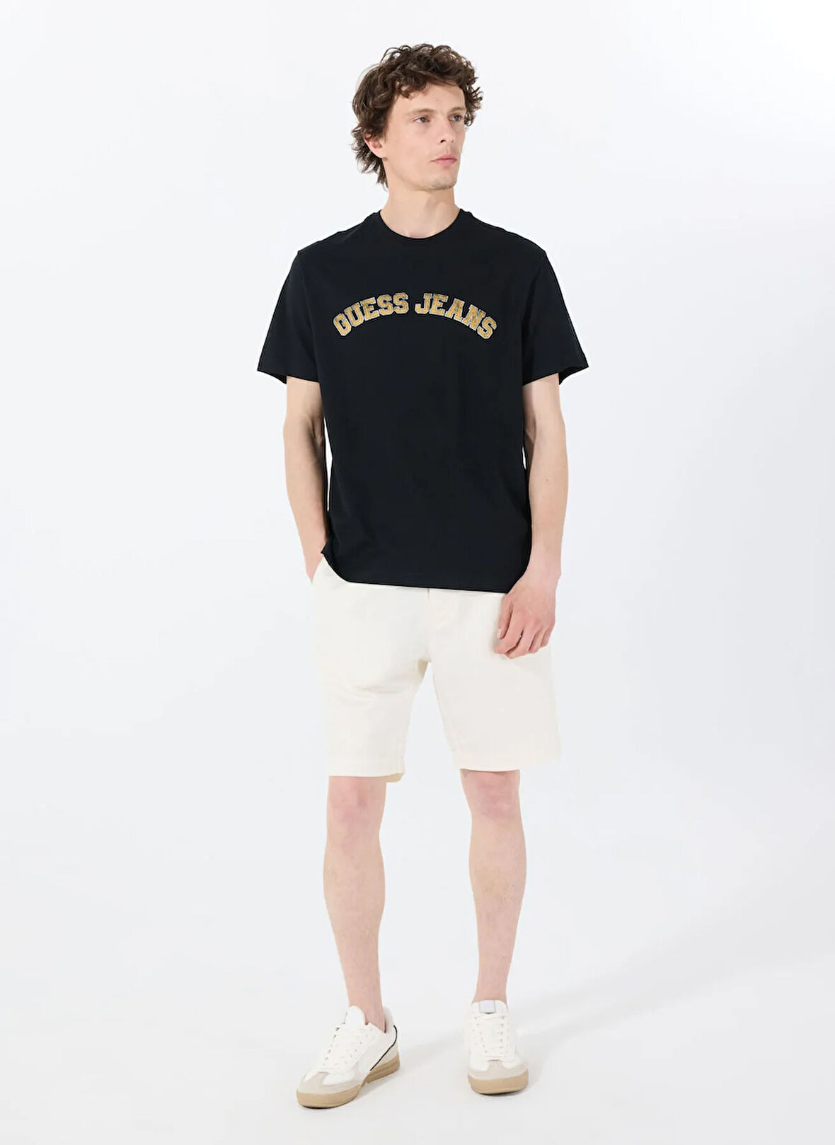 Guess Regular Fit Krem Erkek Şort M5GD47WFIC0G1CV CLEMENT TWILL SHRT