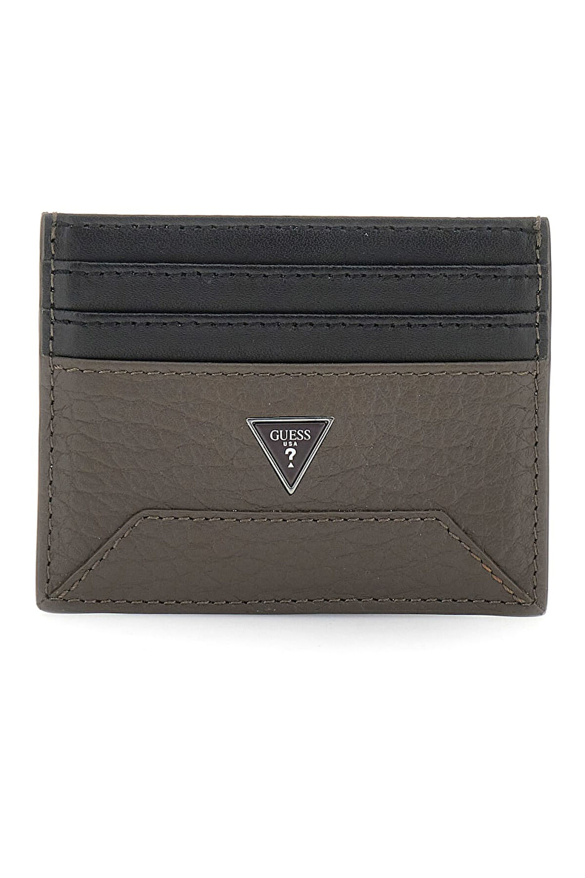 Erkek Ren Bloklu Dokulu Deri Kartlık - Kahverengi  | undefined