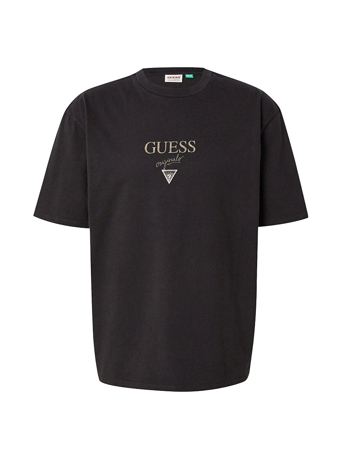 Guess Erkek Siyah Baker Logolu Baskılı Tişört