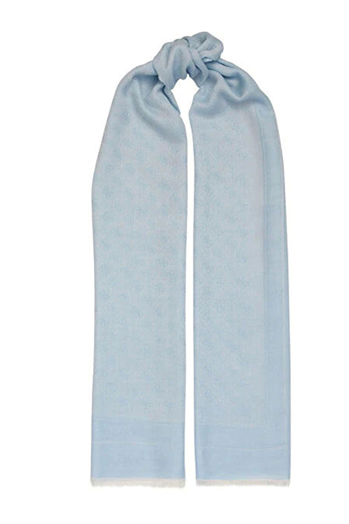 Guess Kadın Mavi 4G Jakarlı Zamira Şal 80x180