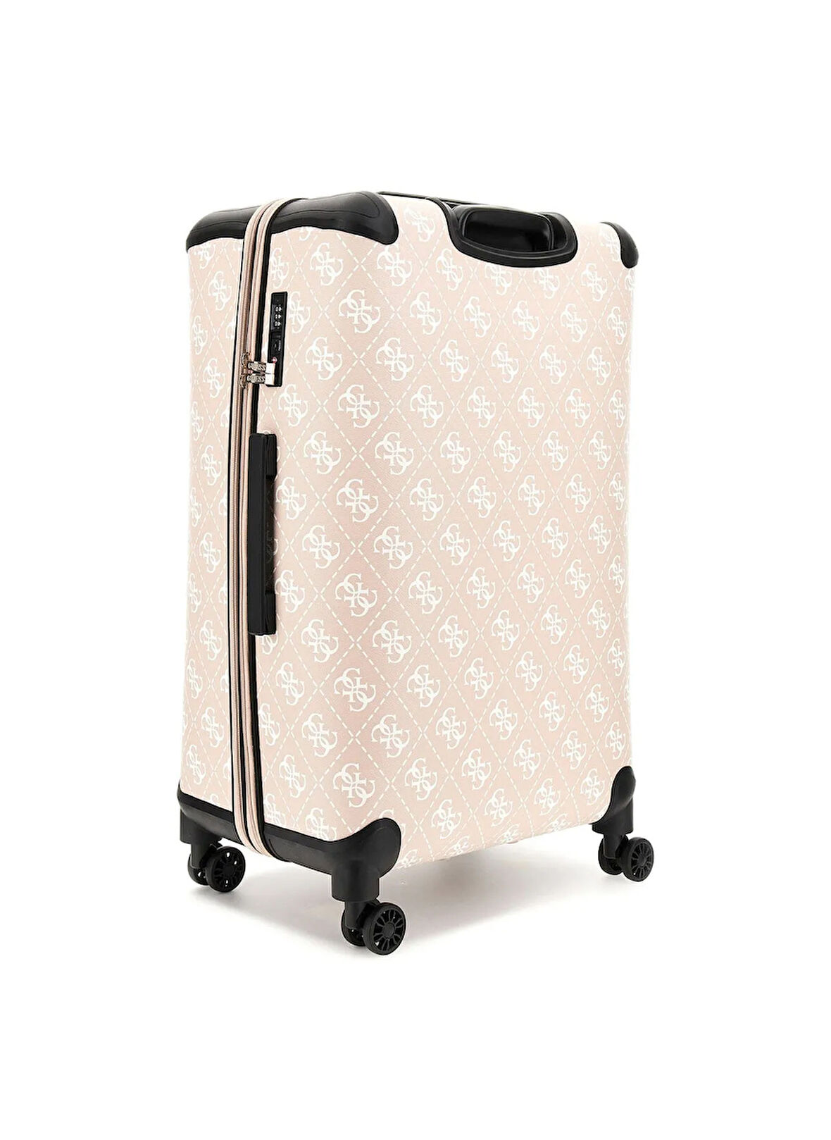 Guess Bej Çekçekli Sert Valiz BERTA 18 IN 4-WHEELE - 89880