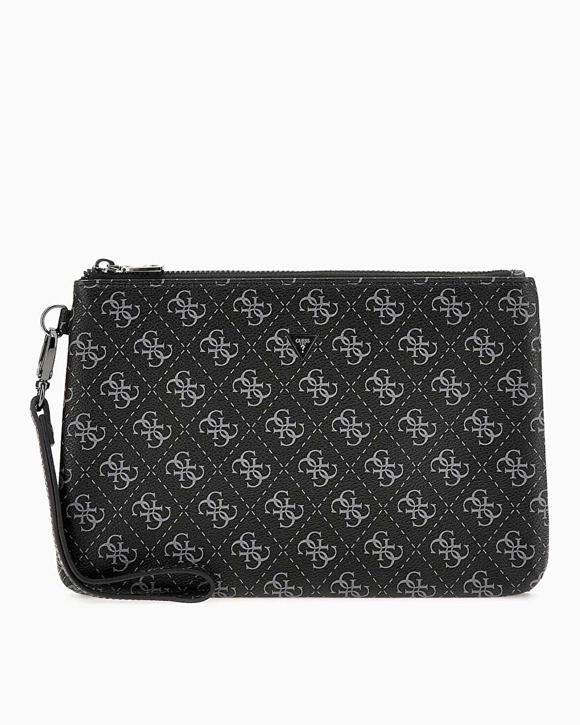 Guess Hull Medium Pouch Monogram Portföy Çanta