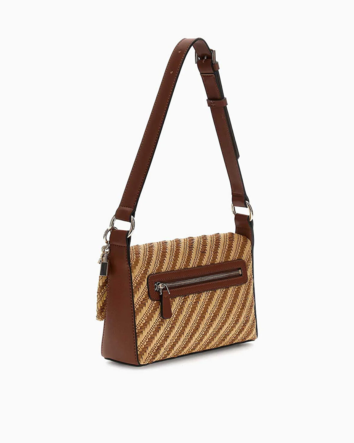 Guess Simona Flap Rafya Omuz Çantası