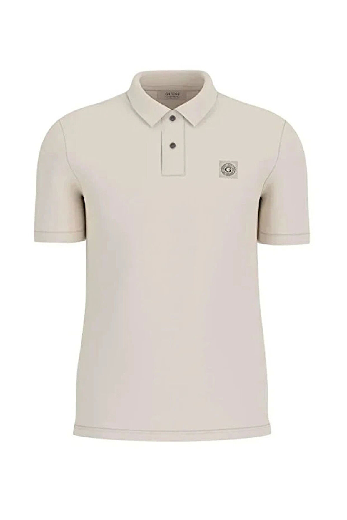 Guess Washed Erkek Krem Slim Fit Polo T-Shirt M2YP24KC9T1-G1CV