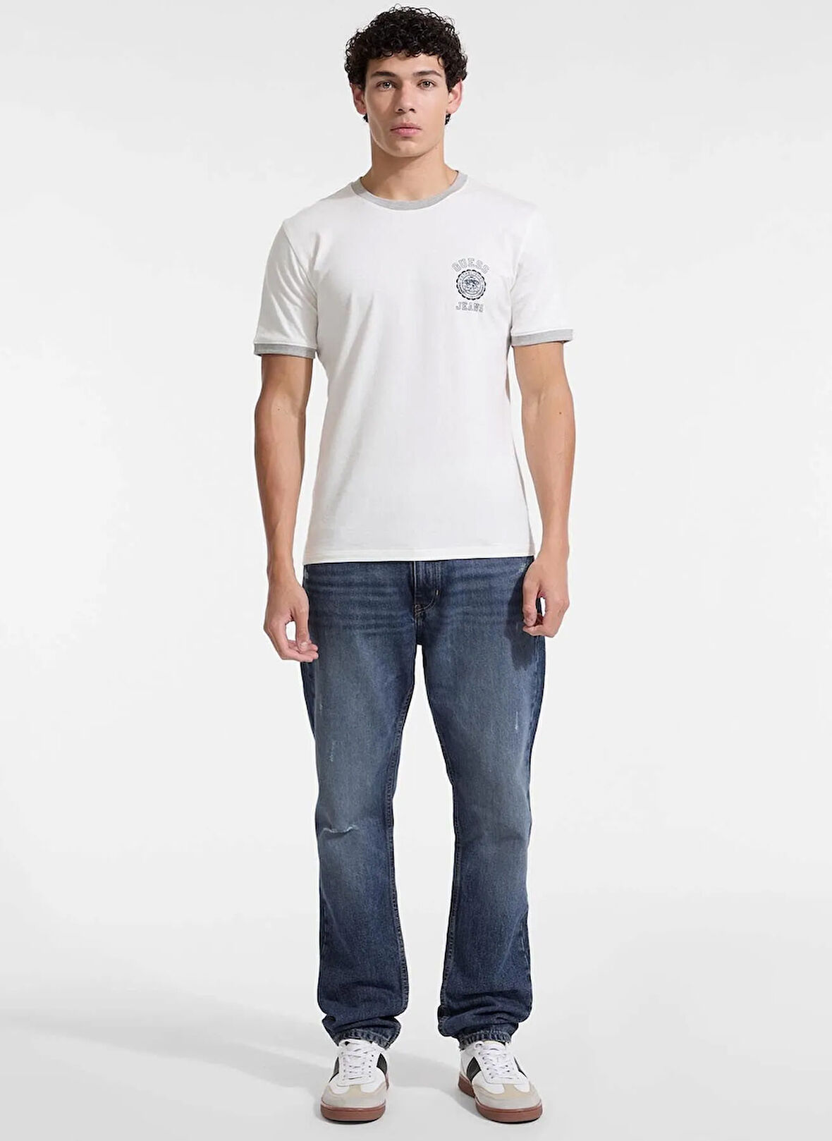 Guess Jeans Normal Bel Slim Fit Lacivert Erkek Denim Pantolon M5YA1CD5MK1-GDAR Guess Jeans Erkek