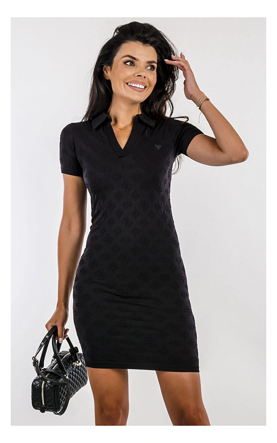Guess Peony Kadın Siyah Aktif Elbise V5YK05Z3OA0-FJ8B