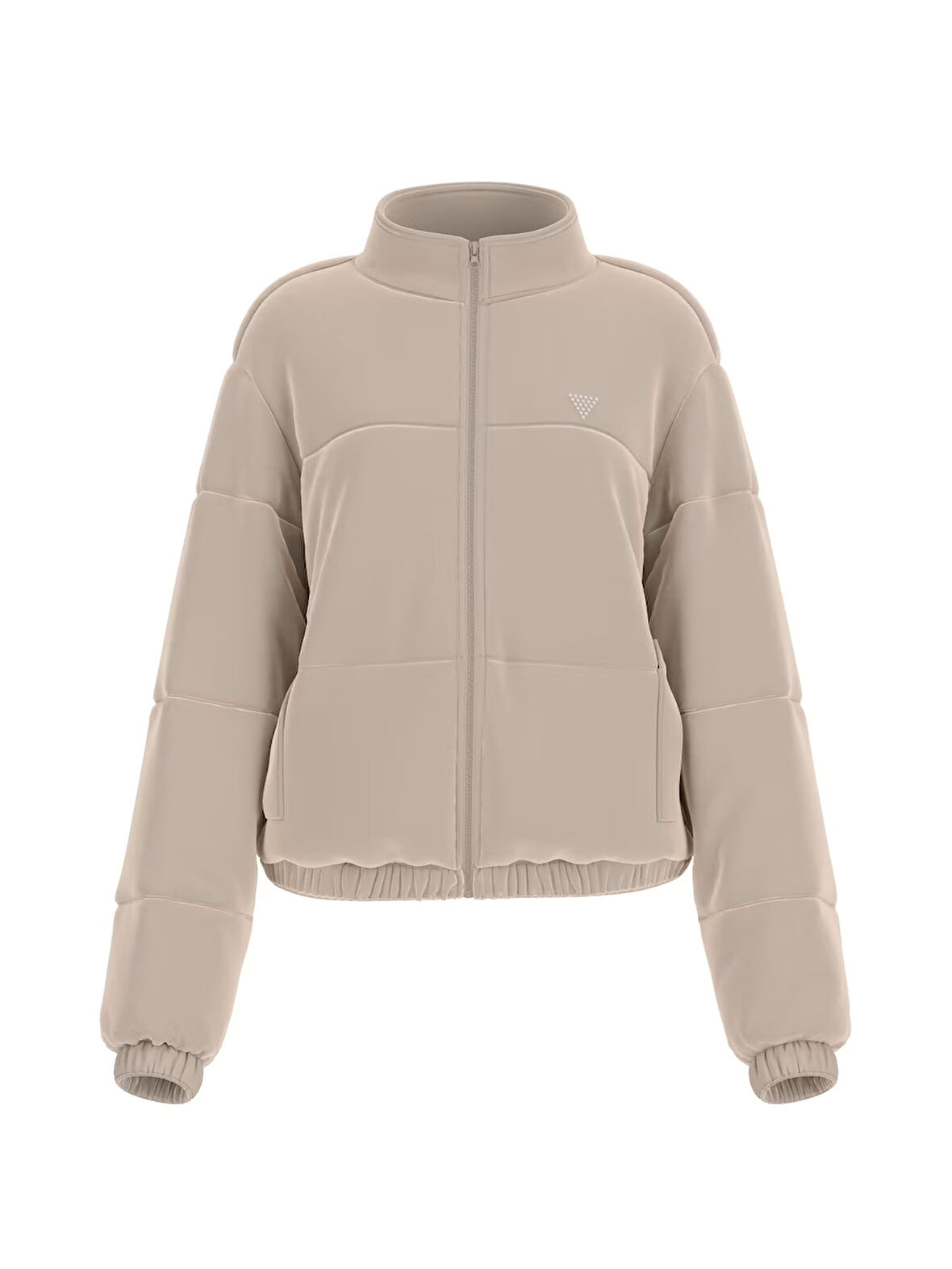 Guess Couture Taşlı Regular Fit Dik Yaka Kadın Mont V4BL03K0232