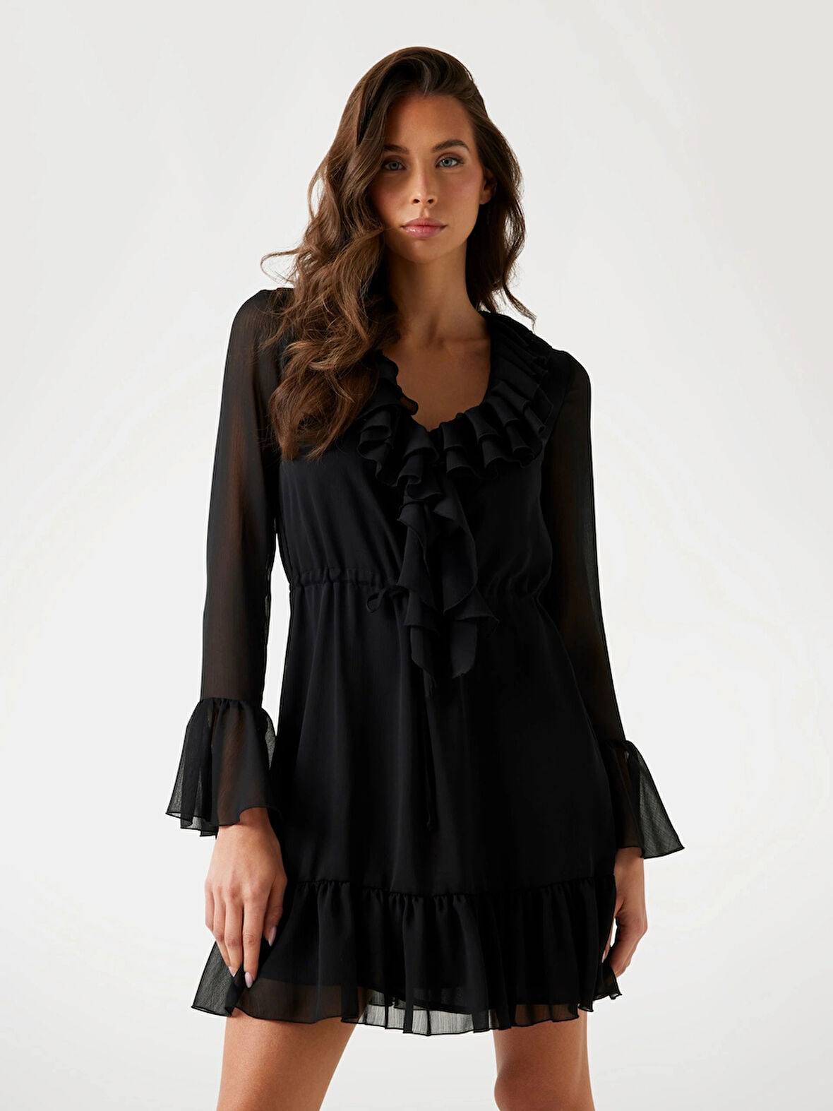 Guess Sana Kadın Siyah Elbise W5PK2RWP690-JBLK