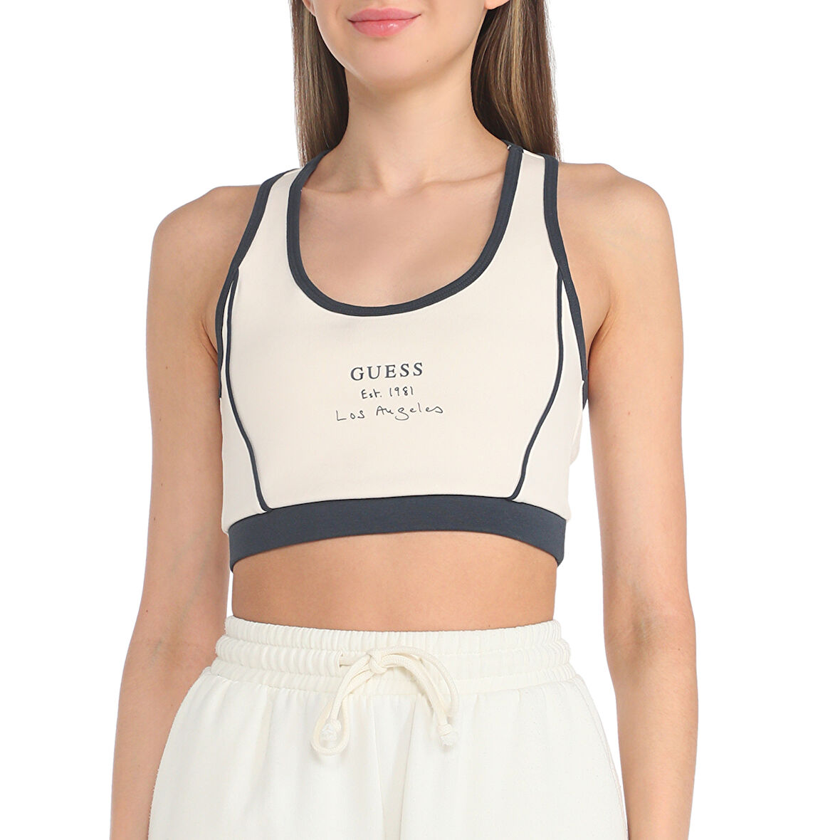 KADIN SIGNATURE ACTIVE TOP BRAS CROP-KREM | L