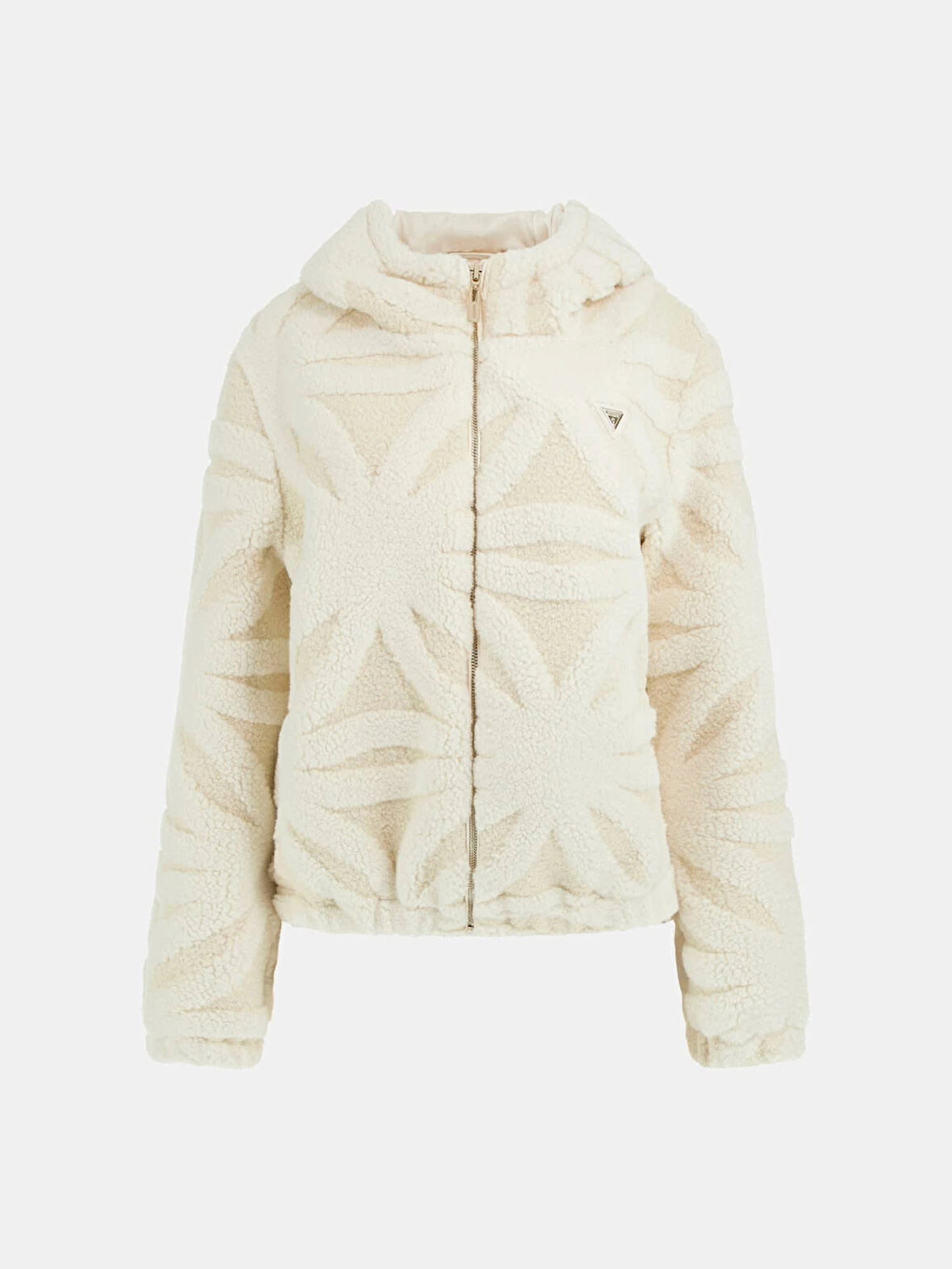 Guess Jacquard Kadın Beyaz Aktif Bomber Ceket V5BL09W0120-G015