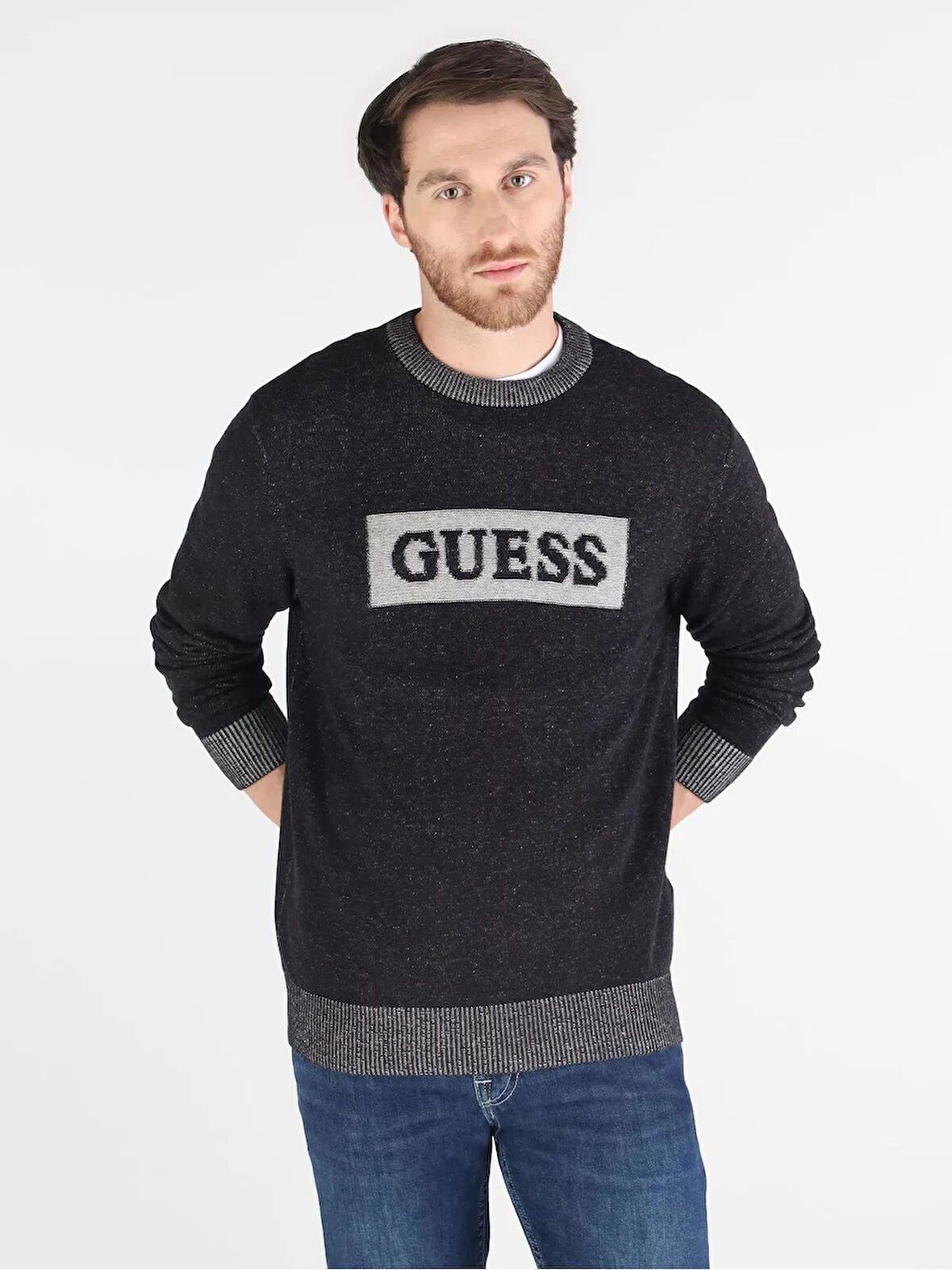 Gues Erkek Jack Cn Box Logo Kazak M5BR28Z0531