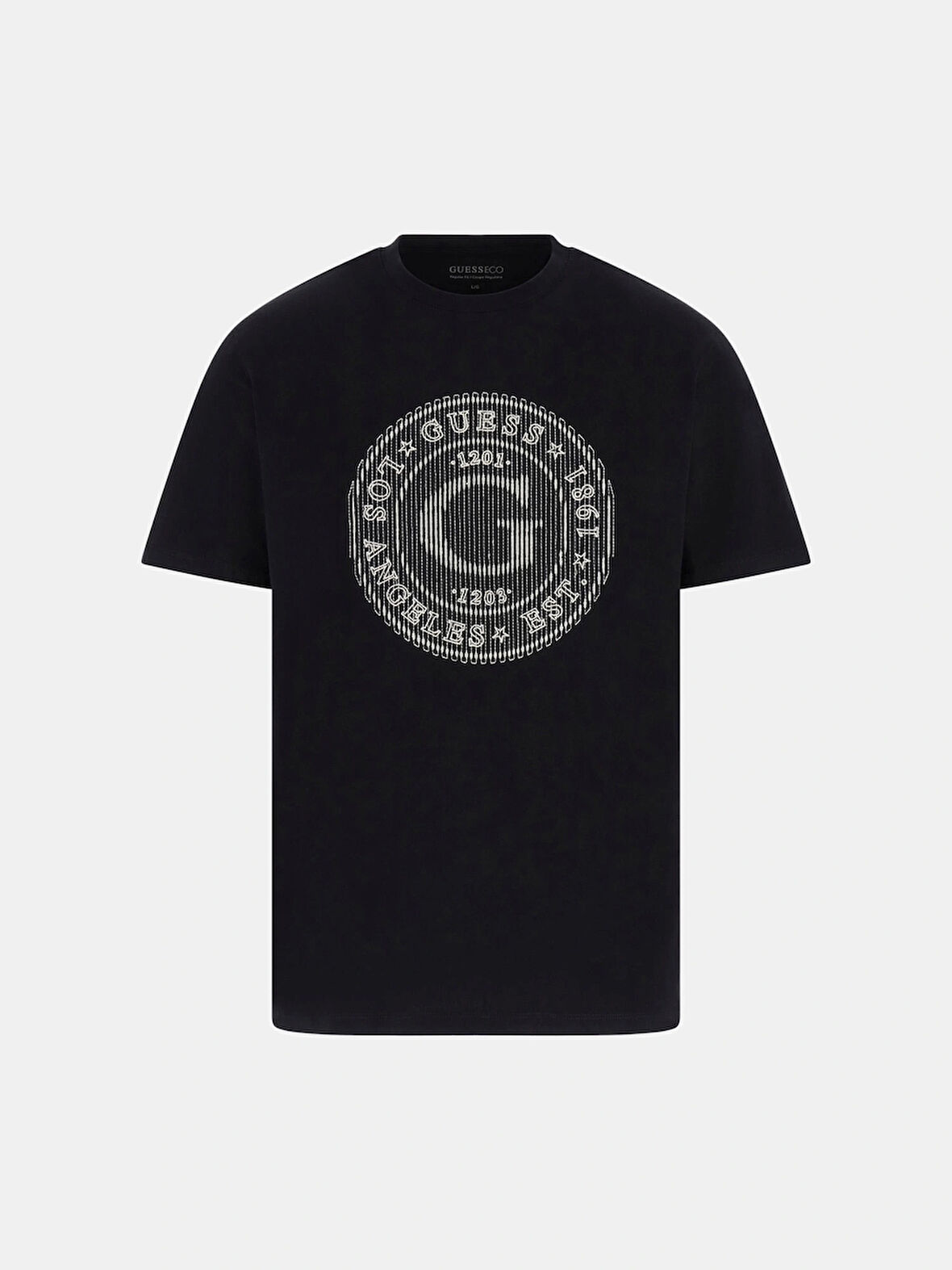 Guess Tee Erkek Siyah Regular Fit T-Shirt M5BI15K8FQ4-JBLK