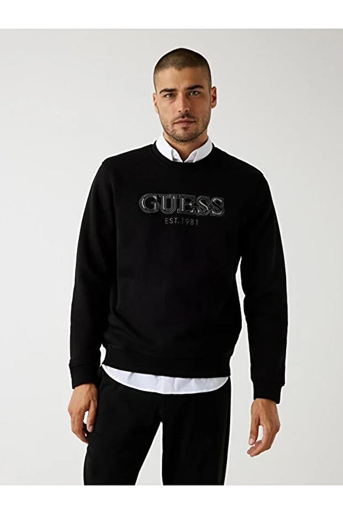 Guess Erkek Cn Basıc Sweatshirt M5BQ08K9Z21