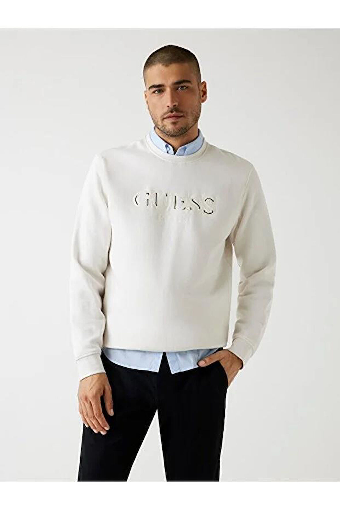 Guess Erkek Cn Basıc Sweatshirt M5BQ08K9Z21