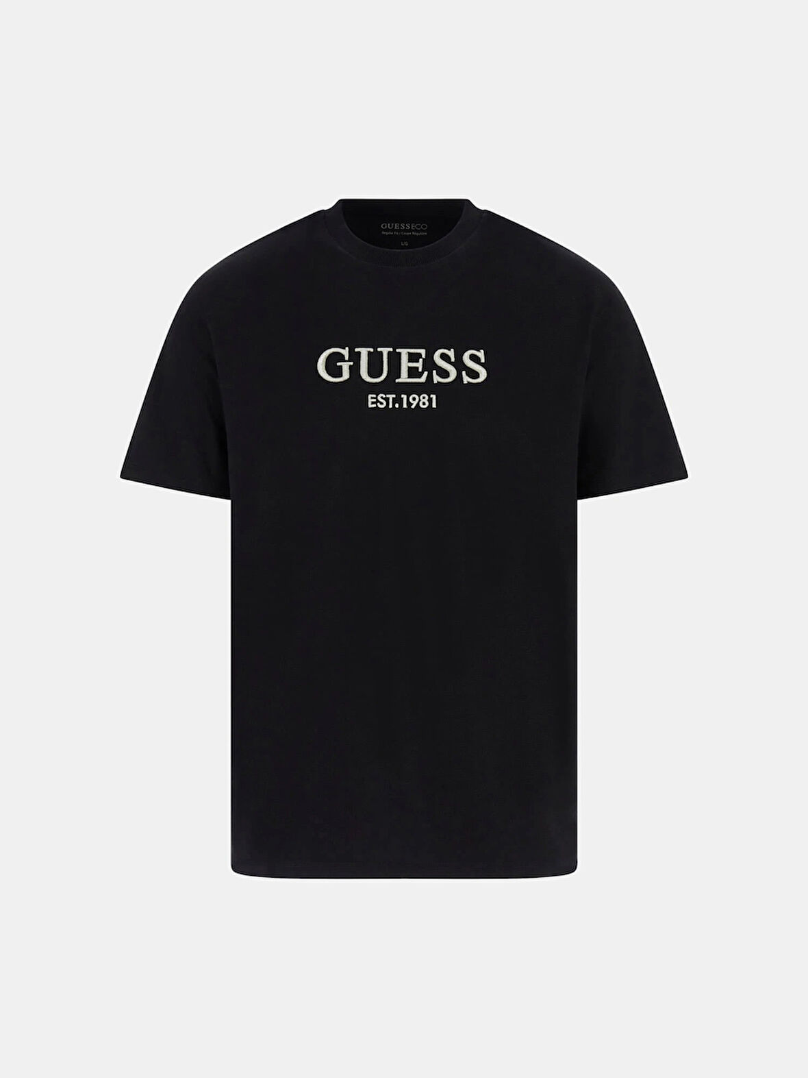 Guess Embroidery Erkek Siyah Regular Fit T-Shirt M5BI09K8FQ4-JBLK