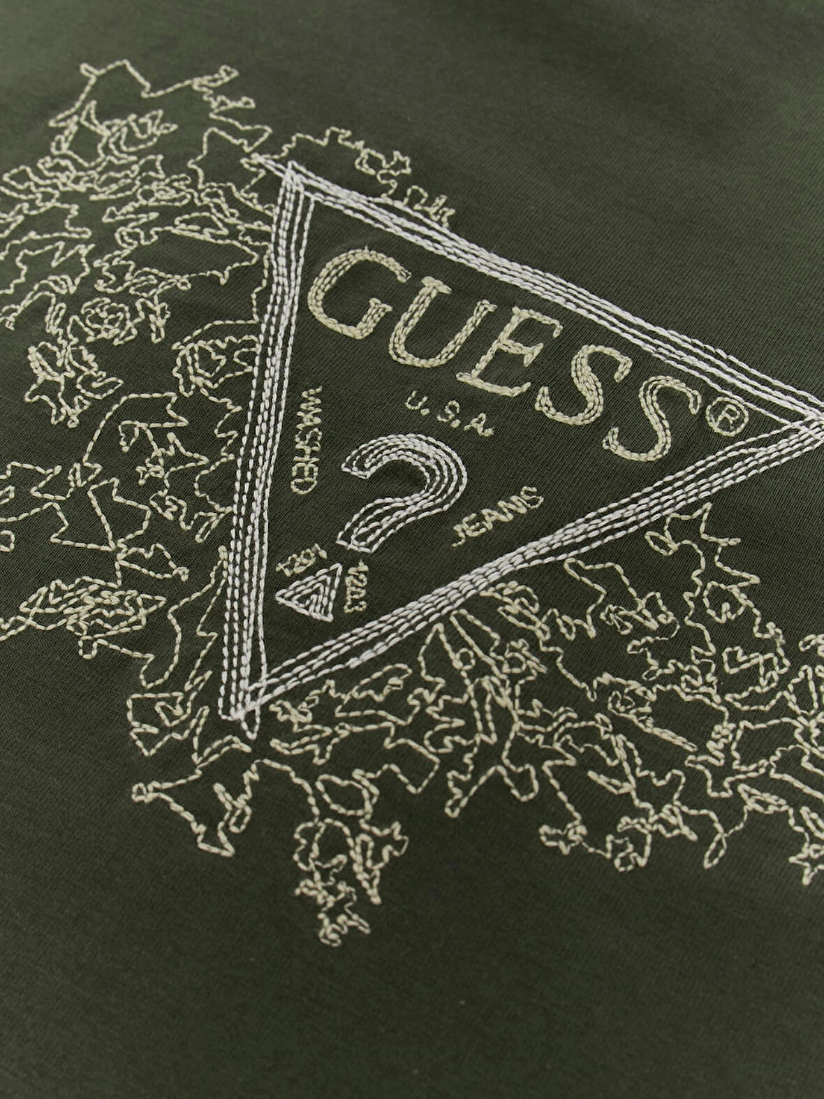 Guess Embroidery Erkek Yeşil Regular Fit T-Shirt M5BI07I3Z14-A81U