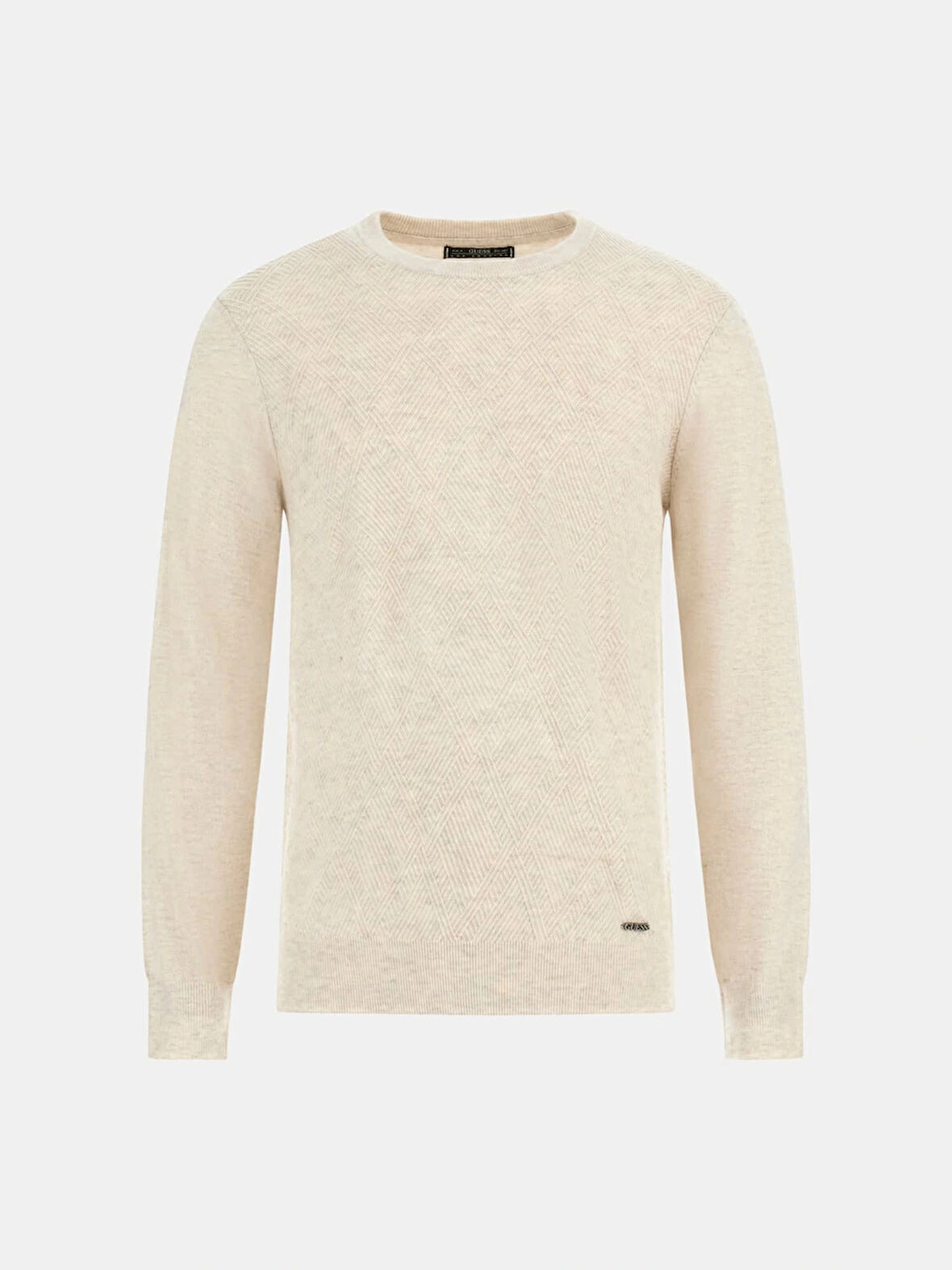 Guess Jamaar Erkek Krem Yün Karışımlı Triko M5BR08Z0432-LOH