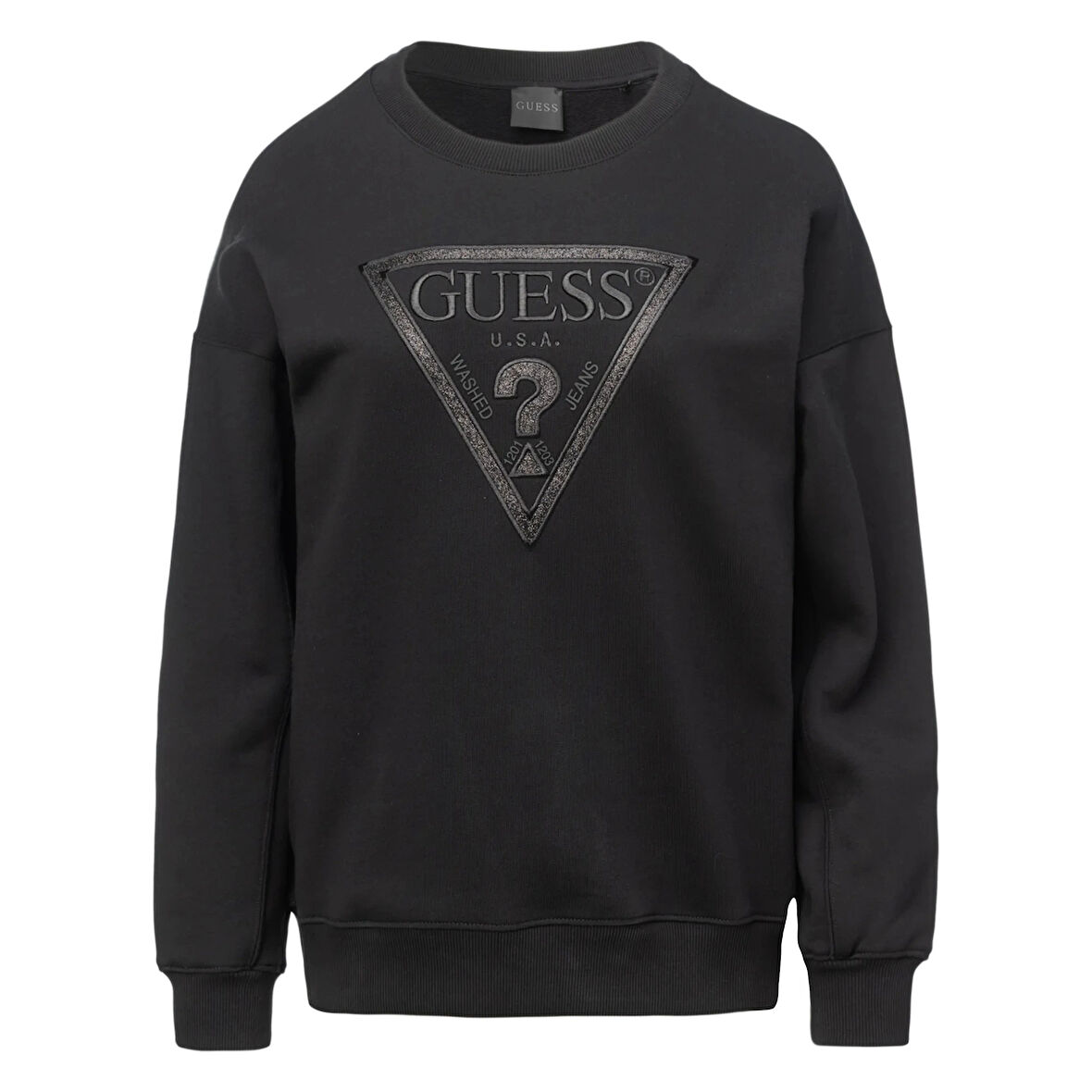 Guess Glitter Kadın Siyah Sweatshirt W5BQ11KC8I1-JBLK