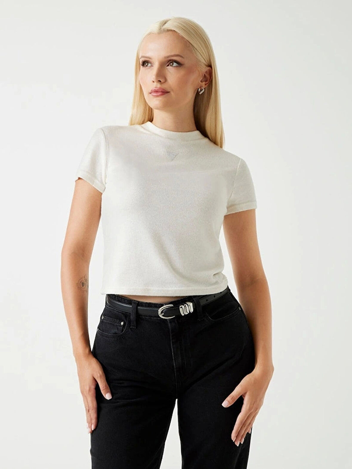 Guess Licia Kadın Beyaz Top W5BP07KCGM2-G012