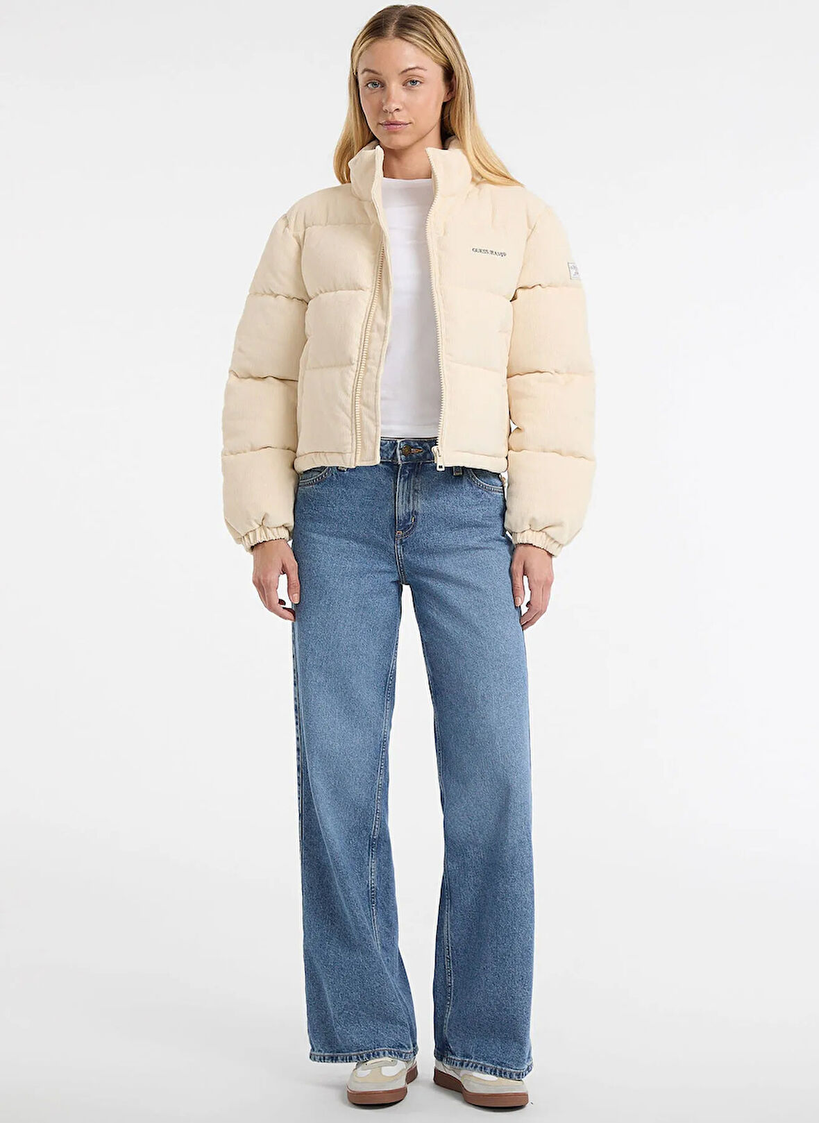 Guess Jeans Bej Kadın Mont Guess Jeans Kadın Mnt